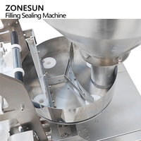 ZONESUN ZS-MC61 VFFS Automatische Kwantitatieve Candy Rijst Noten Granulaat Zakjes Maatbeker Sachets Vullen Sluitmachine