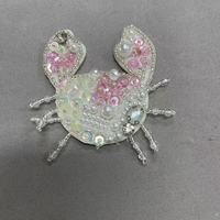 ZSY personnalisé à la main animaux marins étoile de mer coquilles tortue de mer dauphin perlé strass Patch 3D paillettes Applique pour vêtements