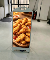 Afficheur numérique LED mobile pliable, support d'affichage publicitaire portable pour intérieur, IP65, ascenseur P2