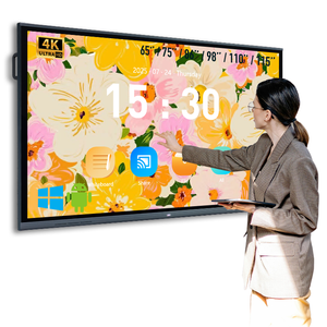 Tableau blanc interactif numérique 4K 55/65/75 pouces OEM ODM 40 points tactiles, tableau blanc intelligent IFPD AIO pour l'enseignement en classe - Product Image 1