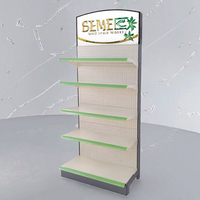 Robustes Doppelseitiges Supermarkt-Regal Metallisches Gondel-Display-Element Schnelle Installation für Lebensmittelhandel