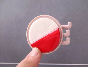 Self Adhesive 3 Branch Rotating Hook <b>Punch</b> Free Wall Hook <b>Set</b> for Kitchen Bathroom Towel Storage - Product Image 4