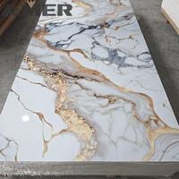 Panneau Mural à Coller en PVC Effet Marbre, Brillant UV, Impression 3D, 1,2*2,4m, Motif Personnalisé, Décoratif Blanc, Design Modèle 3D, 5 Ans