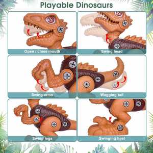 Juguete Educativo STEM para Niños, Dinosaurios Desarmables, Juego de Construcción con Taladro Eléctrico - Product Image 3