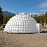 Tente igloo gonflable personnalisée, abri en dôme blanc pour le camping en plein air, les événements de station balnéaire et les projets de zones scéniques