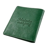 Étui de rangement pour cartes de Mahjong en cuir PU sur mesure, sans cruauté animale, pochette pour cartes de Mahjong