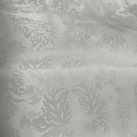Tissu de Satin de Viscose de soie Jacquard de brocart de soie blanche de haute qualité pour la robe Luxueux 19mm PFD préparé pour la teinture/impression