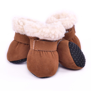 Grossista di alta qualità inverno caldo pet scarpe di cotone cane scarpe da neve anti-slip resistente all'usura scarpe per cani - Product Image 1