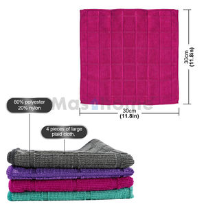 Masthome4Pcsマイクロファイバークリーニングクロスセット強力な吸水性食器洗浄タオルマイクロファイバーキッチンクリーニングラグ - Product Image 2