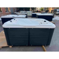 Jacuzzi extérieur pour 8 personnes avec panneau de commande, tapis à bulles, pompe et couverture