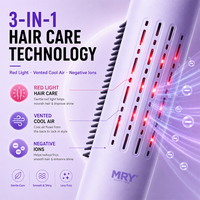 Brosse lissante 3-en-1 MRY, fer à lisser interchangeable, ioniseur à air froid, 4 températures, OEM ODM