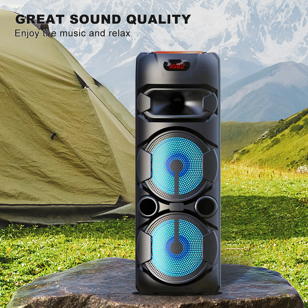 家庭用放送機器 SING-E ZQS8220便携式无线DJ扬声器双8英寸扬声器制造商批发大型