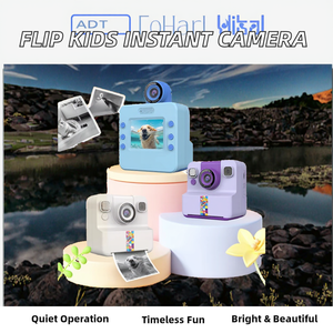 180Flip Kids <b>Camera</b> Instant Print Christmas Birthday Gifts Girl Boys 3-12 Years Old FHD Selfie CMOS <b>Filter</b> 140 Wide Angle - Product Image 2