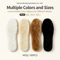 Semelles intérieures en peau de mouton australienne, fourrure d'agneau véritable, semelles intérieures pour chaussures, chaudes, douces et confortables