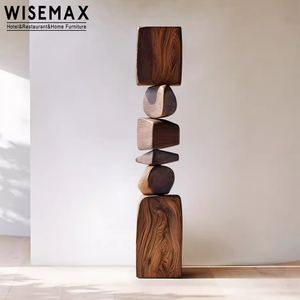 WISEMAX FURNITURE <span class=keywords><strong>Arredamento</strong></span> per Soggiorno, Decorazione Angolare per Divano, Arte da Pavimento in Legno Artigianale, Scultura Moderna in Legno per Casa e Hotel - Product Image 6
