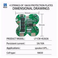 Amplificateur électronique 4 cordes Circuit intégré Plaque de protection 4 S 6A 10A 12.8V BMS Lifepo4 PCB & PCBA Products