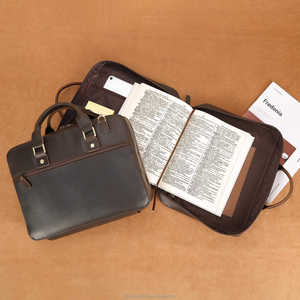 Borsa per Bibbia in Pelle Crazy Horse con Logo Personalizzato, Borsa per Laptop, Valigetta in Vera Pelle per Ufficio e Affari - Product Image 4