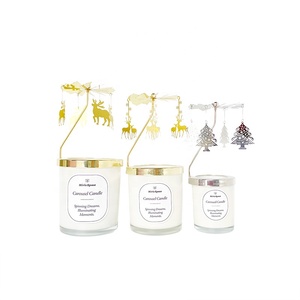 Décor à la maison filature carrousel Ramadan luxe or métal noël avent titulaire rotatif métal bougeoirs carrousel bougie - Product Image 3