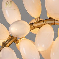 Lustre LED en verre de style moderne pour la décoration intérieure de villa, appartement, escalier, salle à manger