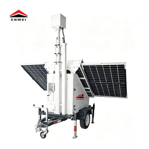 Remorque de surveillance solaire mobile avec batterie au gel de silicium monocristallin <span class=keywords><strong>pour</strong></span> chantier de construction et exploitation minière - Product Image 3