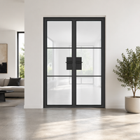 Puertas Francesas a Medida, Diseño Moderno, Estilo Elegante, Material Duradero, Resistentes a la Intemperie, Bajo Mantenimiento, para Uso Doméstico, Venta al Por Mayor