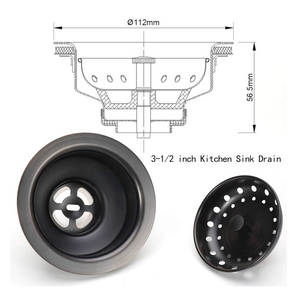 Современная <span class=keywords><strong>4</strong></span>-дюймовая полированная дренажная сетка из нержавеющей стали с сеткой для корзины, предназначенная для слива кухни и ванны - Product Image 5