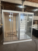 Sauna kayu kering multifungsi dan ruang Kombinasi pancuran uap basah dengan musik 2 orang Spa Hamman Sauna metabolisme kecantikan