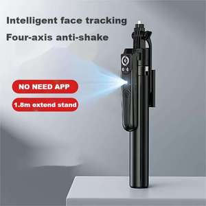 Bán Buôn 42-180Cm Cầm Tay 360 Ai Nhận Dạng Khuôn Mặt Selfie Stick Tripod Đứng Xách Tay Tripod Cho Đ<span class=keywords><strong>i</strong></span>ện Thoạ<span class=keywords><strong>i</strong></span> Di Động Vớ<span class=keywords><strong>i</strong></span> LED Ánh Sáng - Product Image 2