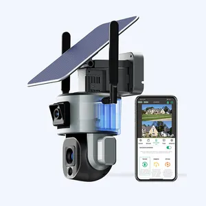 Facea nouveauté sécurité à domicile 8MP surveillance vidéo extérieure sans fil PTZ caméra solaire Wifi avec vision nocturne