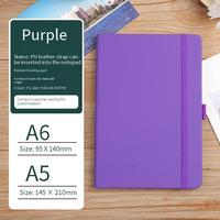 Carnet A6 en cuir, portable, idéal pour les affaires et l'école, cahiers à couverture rigide économiques avec reliure cousue pour étudiants