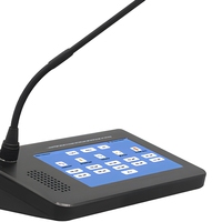 Microphone d'interphone réseau IP multi-zones avec écran tactile couleur de 7 pouces, adapté aux systèmes de sonorisation commerciaux et aux églises