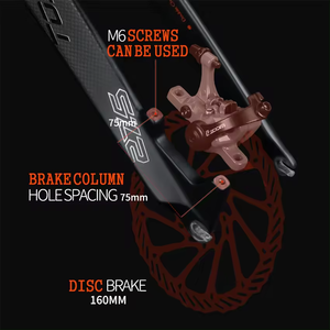 Fourche avant de vélo en carbone intégral, tube droit, <span class=keywords><strong>Toseek</strong></span>, fourche rigide pour VTT, frein à disque à dégagement rapide, VTT 26/27,5/<span class=keywords><strong>29</strong></span> pouces - Product Image 5