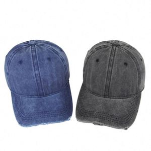 Gorra de béisbol unisex vintage de algodón lavado y desgastado, estilo camionero, ajustable, para deportes, sin estampado, al por mayor - Product Image 4