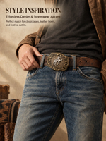 Boucle de ceinture en jean style western, boucle rétro adaptée aux hommes et aux femmes, possibilité de personnalisation