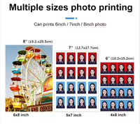Nouvelle imprimante photo compacte automatique pour cabine, machine d'impression couleur par sublimation thermique pour portraits, sans fil, Wi-Fi, USB, impression continue