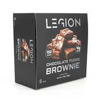 Boîte en carton noire avec impression de la marque Silver Font pour 8 brownies protéinés faibles en glucides, emballage cadeau