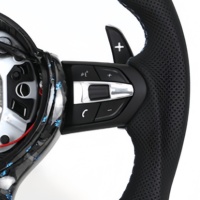 Volant personnalisé en carbone forgé avec écran LED pour BMW F01 F06 F10 F11 F15 F20 F21 F22 F30 F80 F82 E90 E70 E91 E92 E93 E60