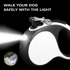 Klassische reflektierende USB-Lade-Haustier leine für kleine mittelgroße Hunde bis zu 110 Pfund, langlebig, einziehbar mit LED-Licht - Product Image 3