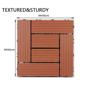 Baldosas de Suelo para Garaje de Material Compuesto, Baldosas de Madera Plástica Entrelazadas para Terraza Exterior, Patio - Product Image 2