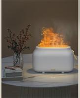 Nouveau design de bureau humidificateur d'air arôme de flamme atomiseur d'eau 180ml diffuseur d'huile essentielle à brume lisse