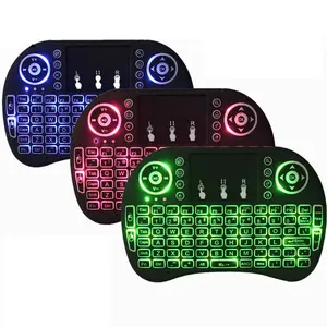2.4G mini gaming keyboard touch pad i8 wireless keyboard backlit remote control with 3 colors 7 colors