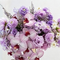 Arrangement floral artificiel élégant et luxueux en soie, orchidée papillon, de haute qualité, décoration de centre de table de mariage