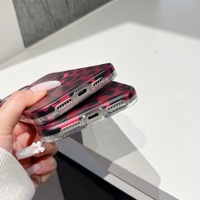 Coque de téléphone magnétique tendance noire et rose à imprimé léopard, compatible avec iPhone 14 15 16 17 Pro Max, style européen, protection arrière