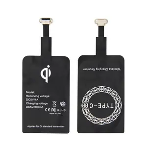 Récepteur universel de recharge sans fil Qi, Type C, chargeur sans fil