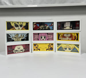 Demon Slayer LED Shadow Box, entrepôt américain en stock, lumière jaune 3D Akaza, <span class=keywords><strong>d</strong></span>écoration lumineuse, art mural pour <span class=keywords><strong>chambre</strong></span> <span class=keywords><strong>d</strong></span>'<span class=keywords><strong>otaku</strong></span>, livraison rapide aux États-Unis - Product Image 6