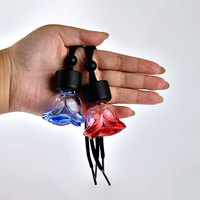 Bouteille de parfum pour voiture en verre suspendue, vide, réutilisable, anti-fuite, 6 ml, pour huiles essentielles – Meilleure vente