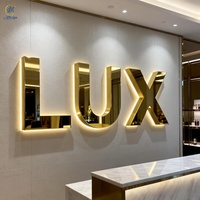 Enseigne lumineuse LED personnalisée, signalétique en acrylique rétroéclairée 3D pour salon de beauté, logo mural