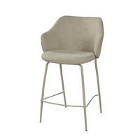 Chaise haute de bar moderne de luxe avec revêtement en tissu et structure métallique, design stable pour salon, chambre ou salle à manger