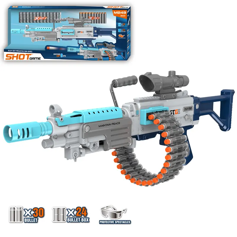Pistol tangan lunak udara kreatif Semua peluru Submachine mainan Sniper senapan peluru lembut elektrik