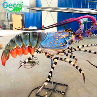 GECAI Modèle de crabe bleu robotique animatronique grandeur nature pour parcs d'attractions, animaux aquatiques pour parcs à thème océanique, à vendre